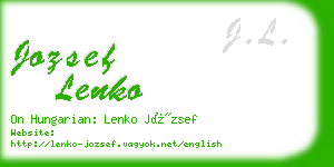 jozsef lenko business card